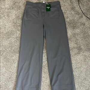 HALARA Gray Wide Leg Pants with Smooth Finish